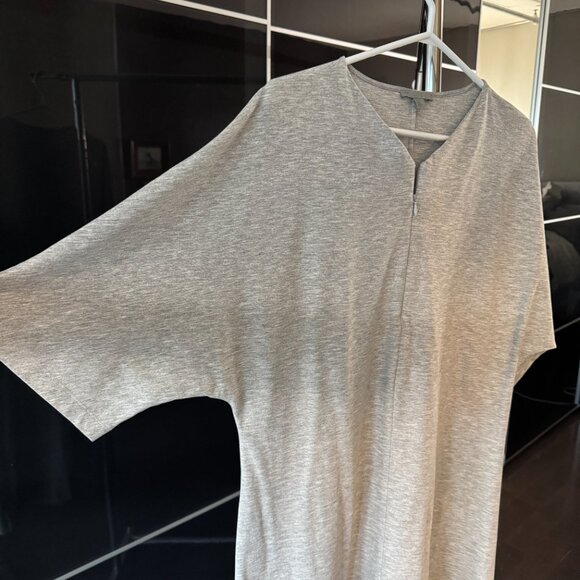 COS Light Grey Zip Front Marle Jersey Dress - Picture 2 of 9